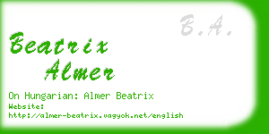 beatrix almer business card